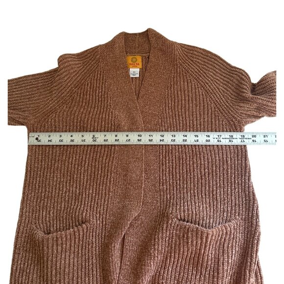 Ruby Rd. Petite Women's Tan Open Front Soft And Cozy Cardigan Sweater PS - Picture 6 of 7